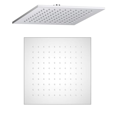 Kibi Cube 10 Metal Thin Profile Rain Shower Head 1.75 GPM - Chrome SH1004CH